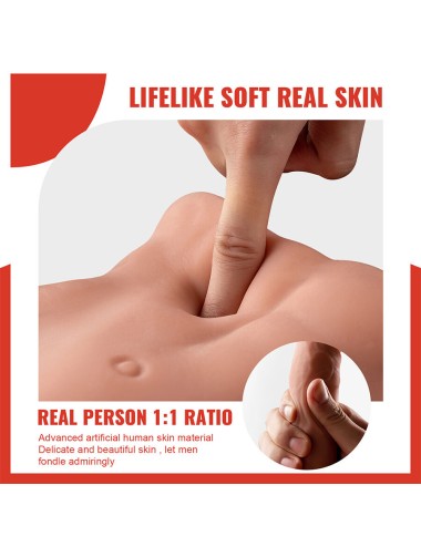 XISE - BERTLETT DILDO ASS REALISTICO DILDO E ANO MASTURBATORE POSIZIONE FRONTALE CON SPINTA 18 CM