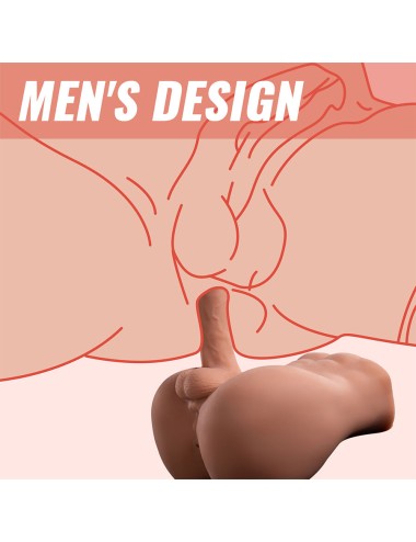 XISE - BERTLETT DILDO ASS REALISTICO DILDO E ANO MASTURBATORE POSIZIONE FRONTALE CON SPINTA 18 CM