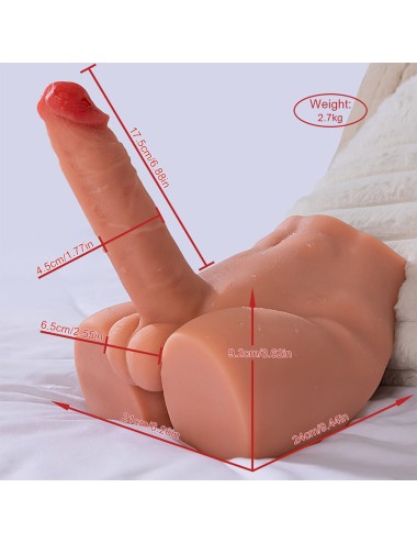 XISE - PEEL DILDO ASS REALISTICO DILDO MASTURBATORE POSIZIONE FRONTALE CON SPINTA 17,5 CM