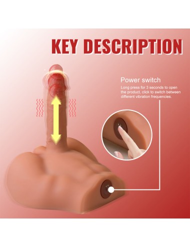 XISE - PEEL DILDO ASS REALISTICO DILDO MASTURBATORE POSIZIONE FRONTALE CON SPINTA 17,5 CM