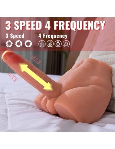 XISE - PEEL DILDO ASS REALISTICO DILDO MASTURBATORE POSIZIONE FRONTALE CON SPINTA 17,5 CM