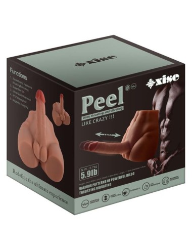 XISE - PEEL DILDO ASS REALISTICO DILDO MASTURBATORE POSIZIONE FRONTALE CON SPINTA 17,5 CM