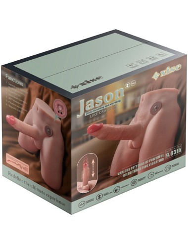 XISE - JASON DILDO MASTURBATORE REALISTICO CON SPINTA E VIBRAZIONE 17 CM
