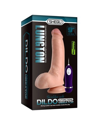 SHEQU - DILDO VIBRATORE LUNGTON CON TELECOMANDO 22,5 CM