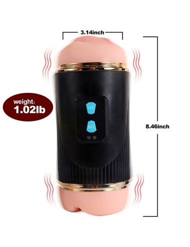 SHEQU - KAY DOPPIO MASTURBATORE CON DOPPIA BOCCA E VIBRAZIONE DELLA VAGINA