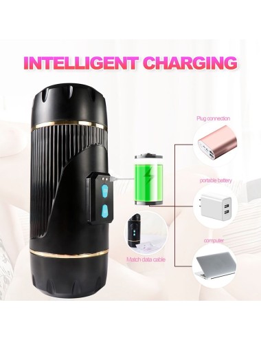 SHEQU - KAY DOPPIO MASTURBATORE CON DOPPIA BOCCA E VIBRAZIONE DELLA VAGINA