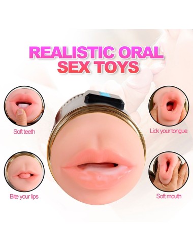 SHEQU - KAY DOPPIO MASTURBATORE CON DOPPIA BOCCA E VIBRAZIONE DELLA VAGINA