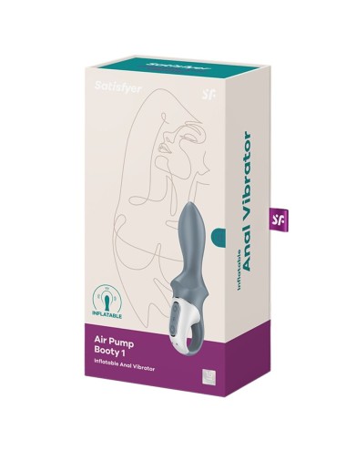 SATISFYER - AIR PUMP BOOTY 1 VIBRATORE ANALE GONFIABILE GRIGIO