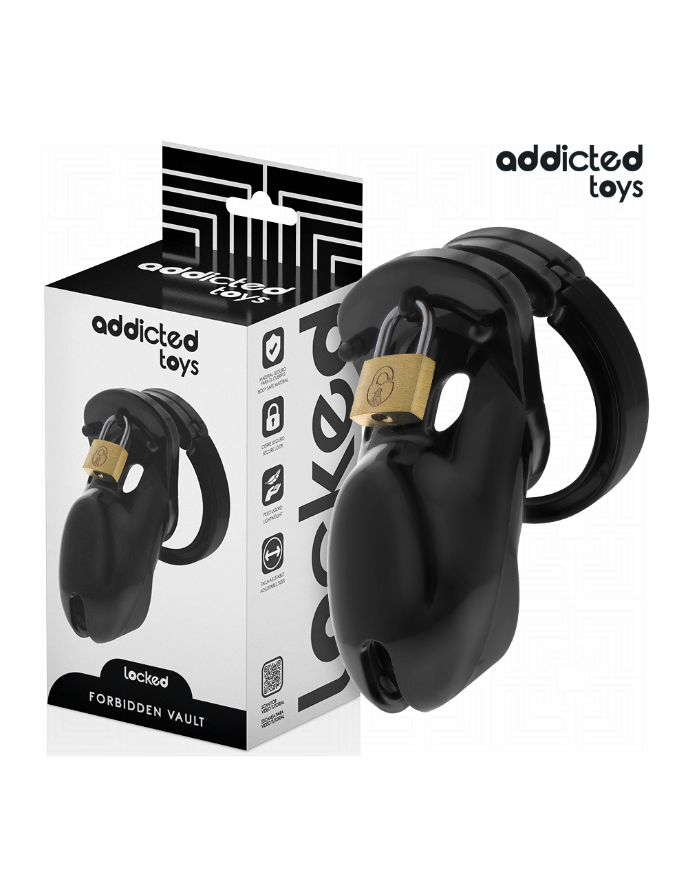 ADDICTED TOYS LOCKED - GABBIA PER PENE FORBIDDEN VAULT 10 CM ADDICTED TOYS LOCKED - GABBIA PER PENE FORBIDDEN VAULT 10 CM