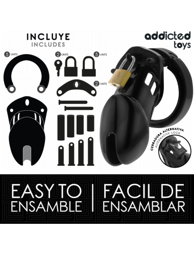 ADDICTED TOYS LOCKED - GABBIA PER PENE OBSIDIAN HOLD TAGLIA M