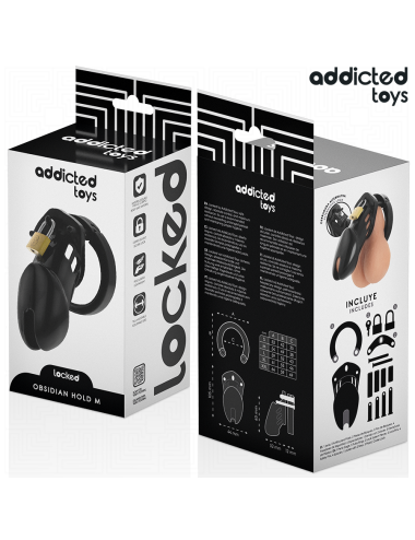 ADDICTED TOYS LOCKED - GABBIA PER PENE OBSIDIAN HOLD TAGLIA M