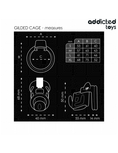 ADDICTED TOYS LOCKED - GABBIA PER PENE GILDEN CAGE 8,5 CM