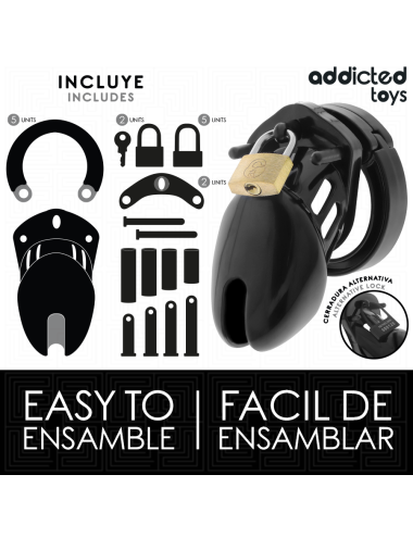 ADDICTED TOYS LOCKED - GABBIA PER PENE OBSIDIAN HOLD TAGLIA S