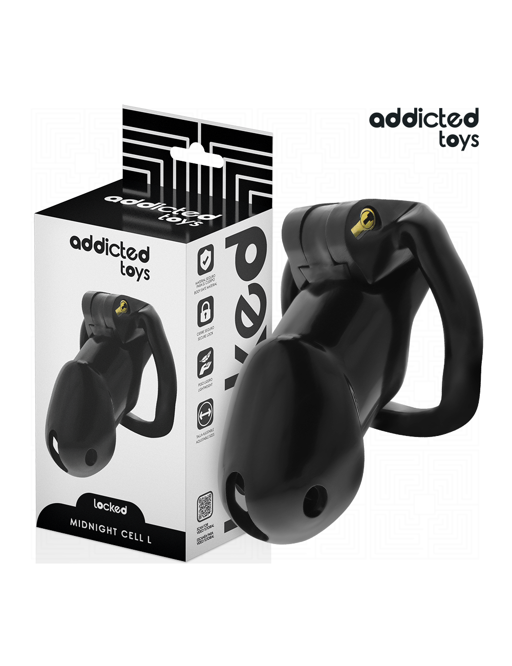 ADDICTED TOYS LOCKED - MINDNIGHT CELL GABBIA PER PENE TAGLIA L