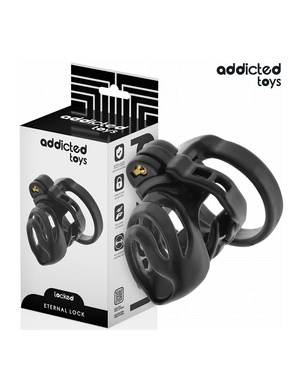 ADDICTED TOYS LOCKED - GABBIA PER PENE CON BLOCCAGGIO ETERNO 9 CM ADDICTED TOYS LOCKED - GABBIA PER PENE CON BLOCCAGGIO ETERNO 9 CM