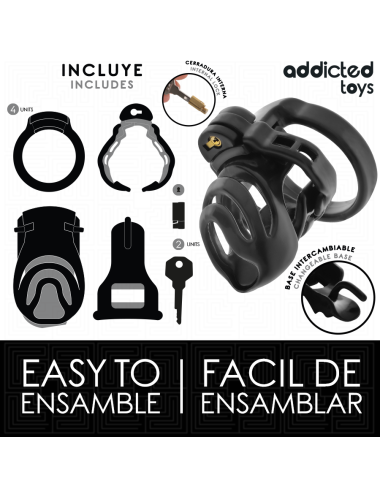 ADDICTED TOYS LOCKED - GABBIA PER PENE CON BLOCCAGGIO ETERNO 9 CM