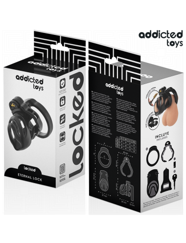 ADDICTED TOYS LOCKED - GABBIA PER PENE CON BLOCCAGGIO ETERNO 9 CM