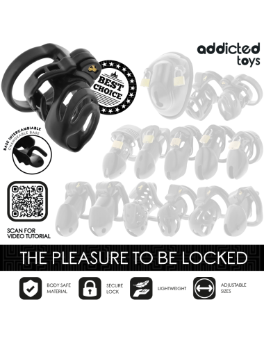 ADDICTED TOYS LOCKED - GABBIA PER PENE CON BLOCCAGGIO ETERNO 9 CM