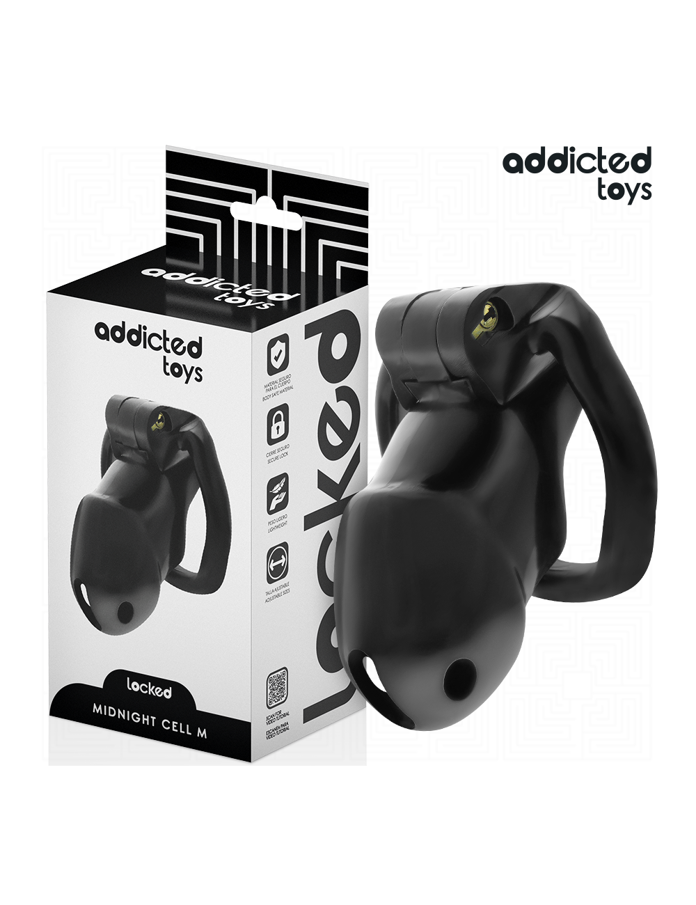 ADDICTED TOYS LOCKED - MINDNIGHT CELL GABBIA PER PENE 4.2 CM TAGLIA M