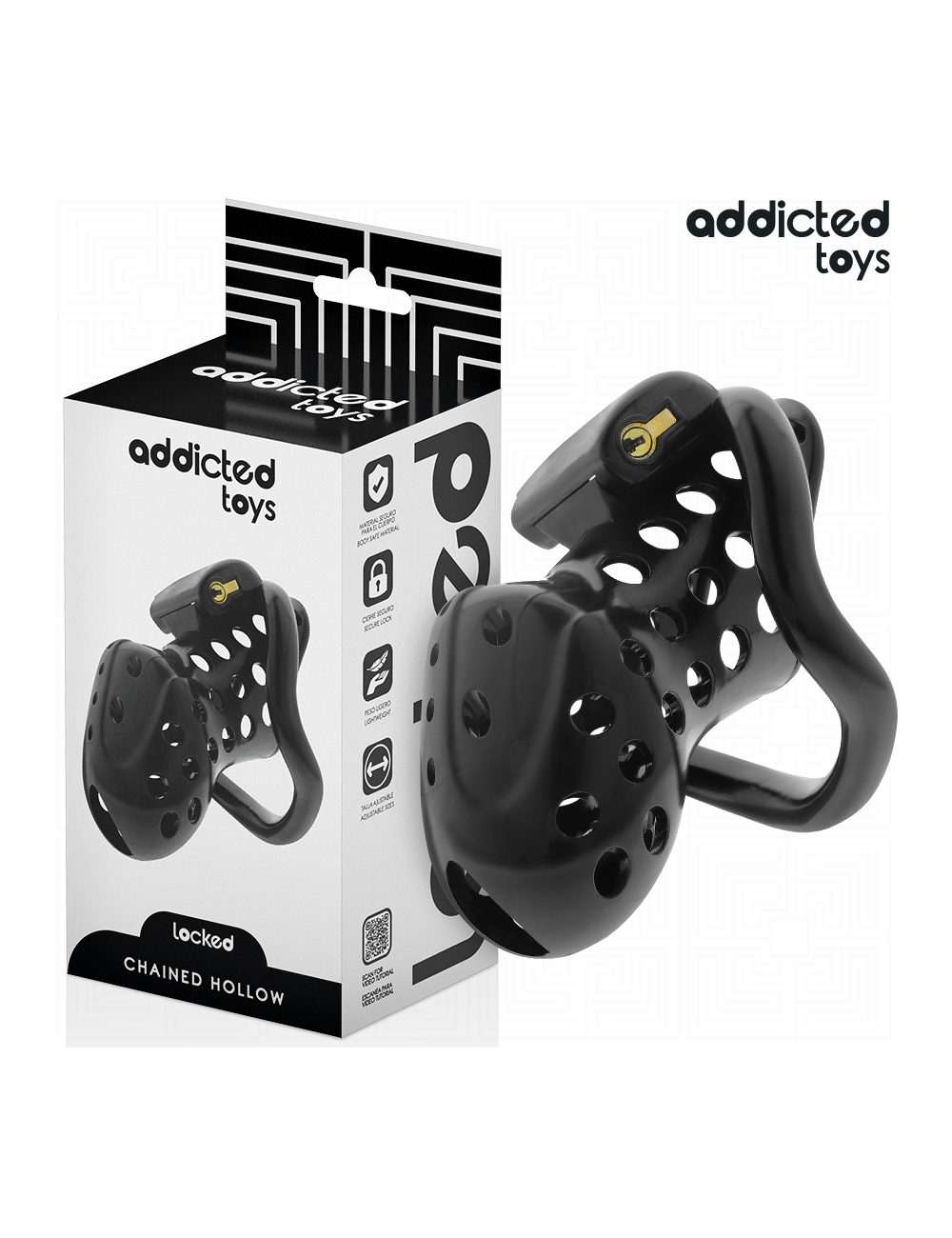 ADDICTED TOYS LOCKED - GABBIA PER PENE CAVA CON CATENA 10