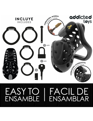 ADDICTED TOYS LOCKED - GABBIA PER PENE CAVA CON CATENA 10,5 CM