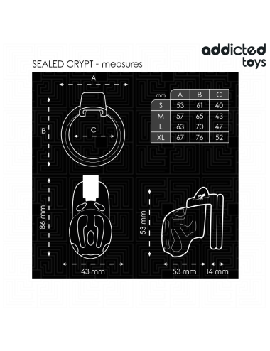 ADDICTED TOYS LOCKED - GABBIA PER PENE SIGILLATA CRYPT 8 CM