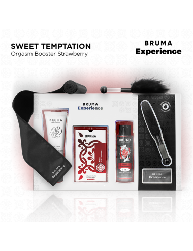 BRUMA XPERIENCE - KIT TENTAZIONE DOLCE ALLA FRAGOLA CON POTENZIATORE DI ORGASMO