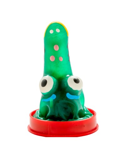 CONDOMERIE - PRESERVATIVI NOVITÀ DIPINTI A MANO MODELLO COCCODRILLO 1