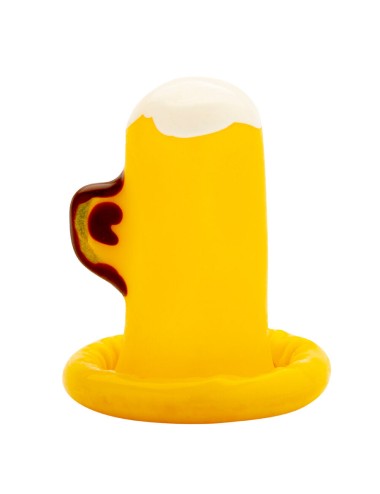 CONDOMERIE - PRESERVATIVI NOVITÀ DIPINTI A MANO BICCHIERE DI BIRRA