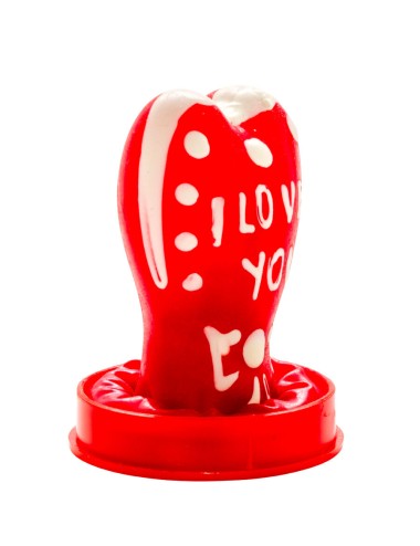 CONDOMERIE - PRESERVATIVI NOVITÀ DIPINTI A MANO CUORE - MODELLO I LOVE YOU 1