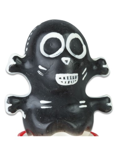 CONDOMERIE - PRESERVATIVI NOVITÀ DIPINTI A MANO TESCHIO MODELLO NERO 1
