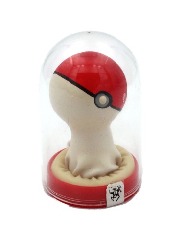 CONDOMERIE - PRESERVATIVI NOVITÀ DIPINTI A MANO POKEBALL ROSSO-BIANCO