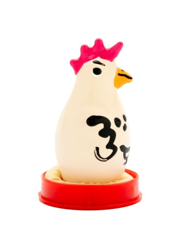 CONDOMERIE - PRESERVATIVI NOVITÀ DIPINTI A MANO COCKY ROOSTER