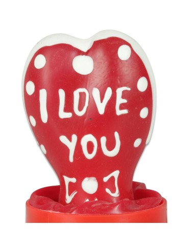 CONDOMERIE - PRESERVATIVI NOVITÀ DIPINTI A MANO CUORE - MODELLO I LOVE YOU 2