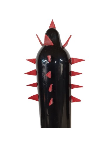 CONDOMERIE - PRESERVATIVI NOVITÀ DIPINTI A MANO CACTUS NERO XL