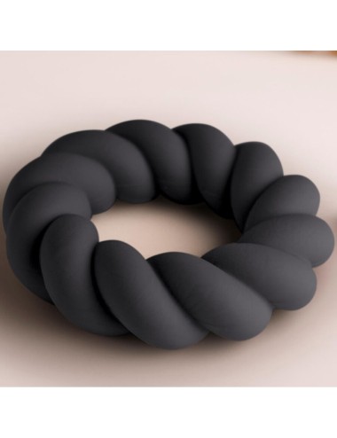 ROCKS-OFF - ANELLO MASTURBATORE TWIST IN SILICONE NERO