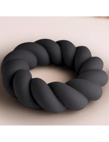 ROCKS-OFF - ANELLO MASTURBATORE TWIST IN SILICONE NERO