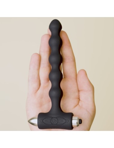 ROCKS-OFF - PETITE SENSATIONS PEARLS PLUG ANALE VIBRATORE NERO