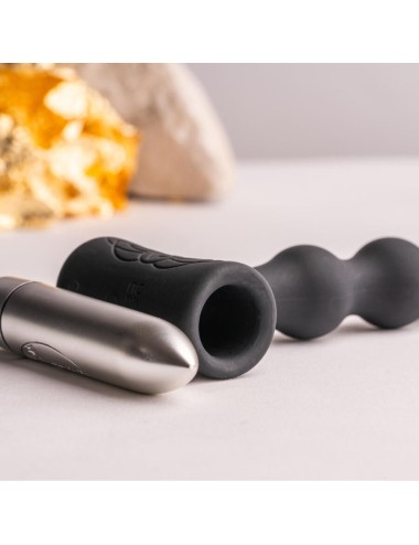 ROCKS-OFF - PETITE SENSATIONS PEARLS PLUG ANALE VIBRATORE NERO
