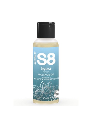 STIMUL8 - S8 REFRESH OLIO DA MASSAGGIO EROTICO IN COTONE 50 ML