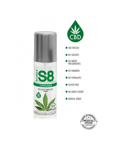 STIMUL8 - S8 LUBRIFICANTE IBRIDO ALLA CANNABIS 125 ML