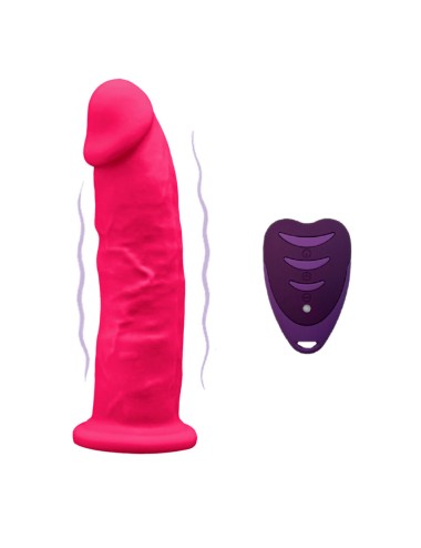 SILEXD - MODELLO PENE REALISTICO 2 ROSA + TELECOMANDO LRS 17 CM