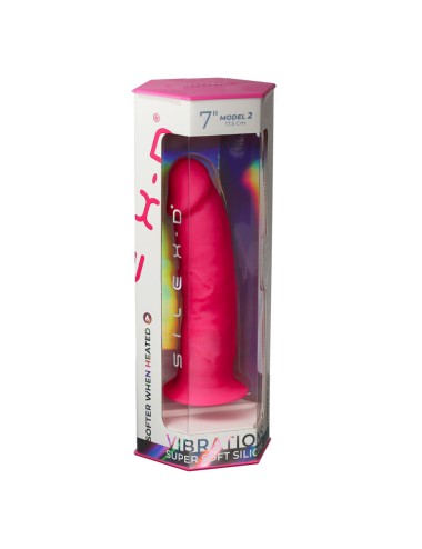 SILEXD - MODELLO PENE REALISTICO 2 ROSA + TELECOMANDO LRS 17 CM