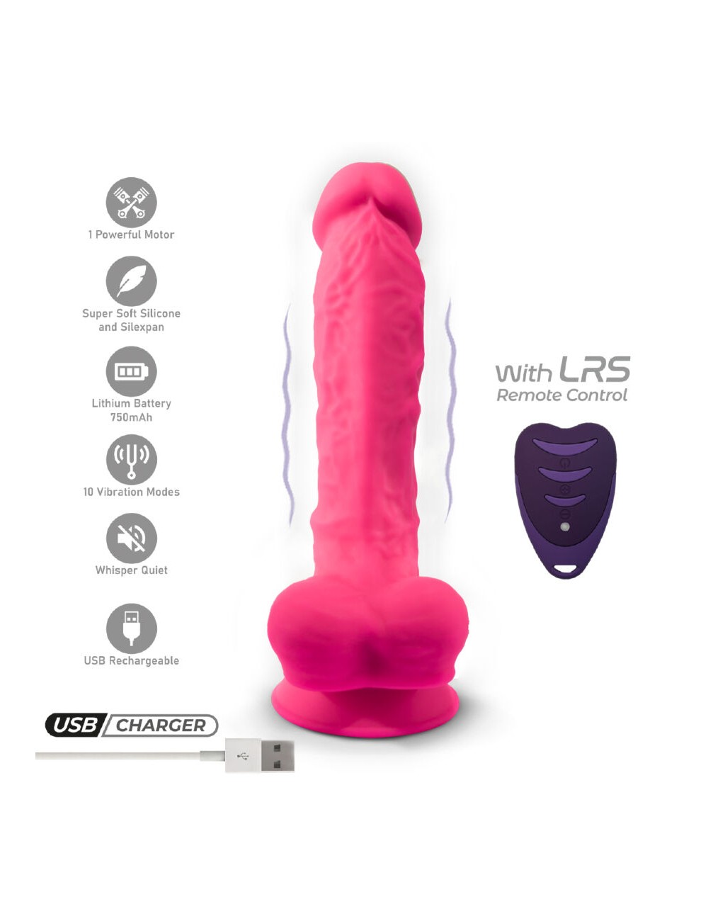 SILEXD - MODELLO PENE REALISTICO 18 VIBRAZIONE ROSA + TELECOMANDO LRS SILEXD - MODELLO PENE REALISTICO 18 VIBRAZIONE ROSA + TELECOMANDO LRS