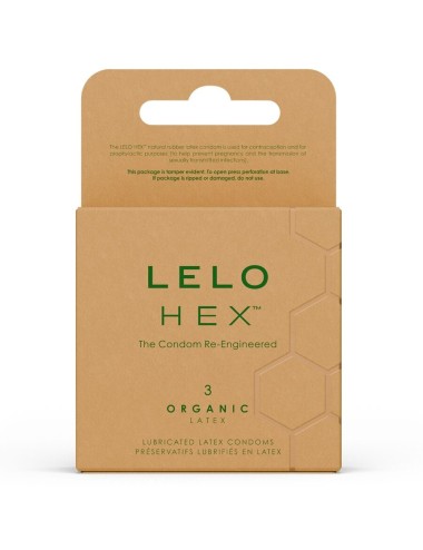 LELO - PRESERVATIVI ORGANICI HEX CONFEZIONE DA 3 UNITÀ
