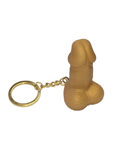 DIABLO PICANTE - PORTACHIAVI A FORMA DI PENE CON FISCHIO COLOR ORO
