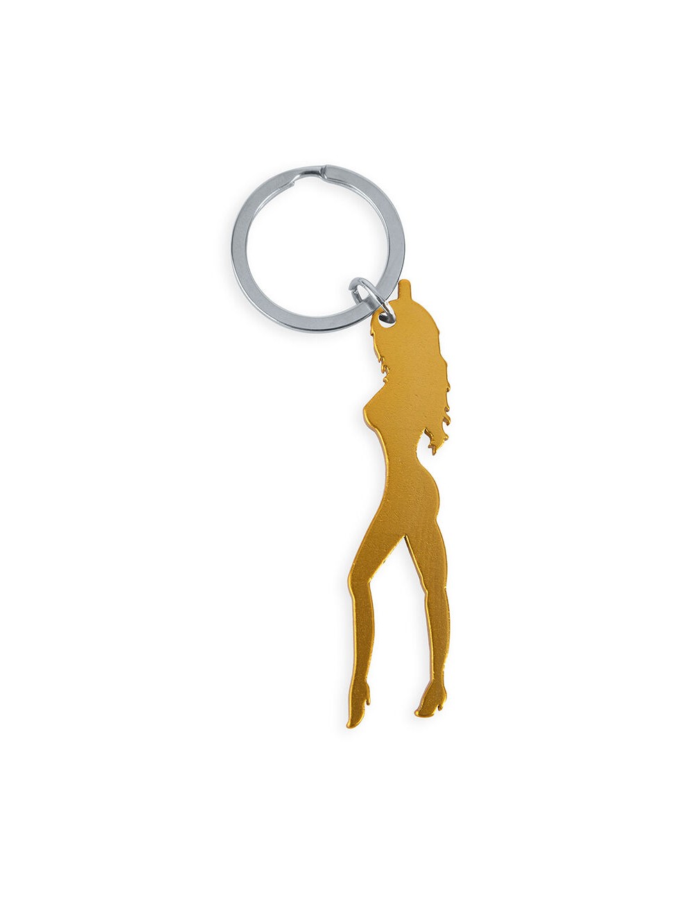 DIABLO PICANTE - PORTACHIAVI CON SILHOUETTE FEMMINILE COLOR ORO CON APRIBIRRA DIABLO PICANTE - PORTACHIAVI CON SILHOUETTE FEMMINILE COLOR ORO CON APRIBIRRA