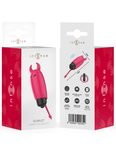 INTENSE - PROIETTILE VIBRANTE SCARLATTO RED DEMON 9,3 X 2,4 CM