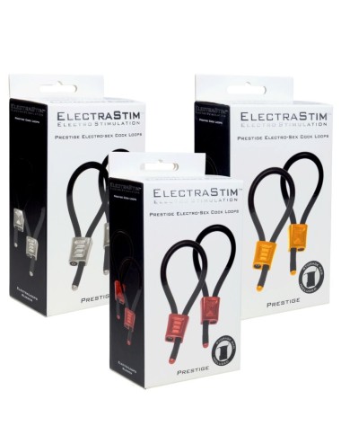 ELECTRASTIM - PRESTIGE ELECTRA LOOPS ANELLI PER IL PENE REGOLABILI ROSSI