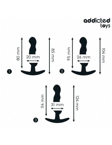 ADDICTED TOYS - SET DI 3 TAPPI ANALI MODELLO 1